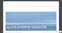 Desktop Screenshot of blog.alexandersanger.com